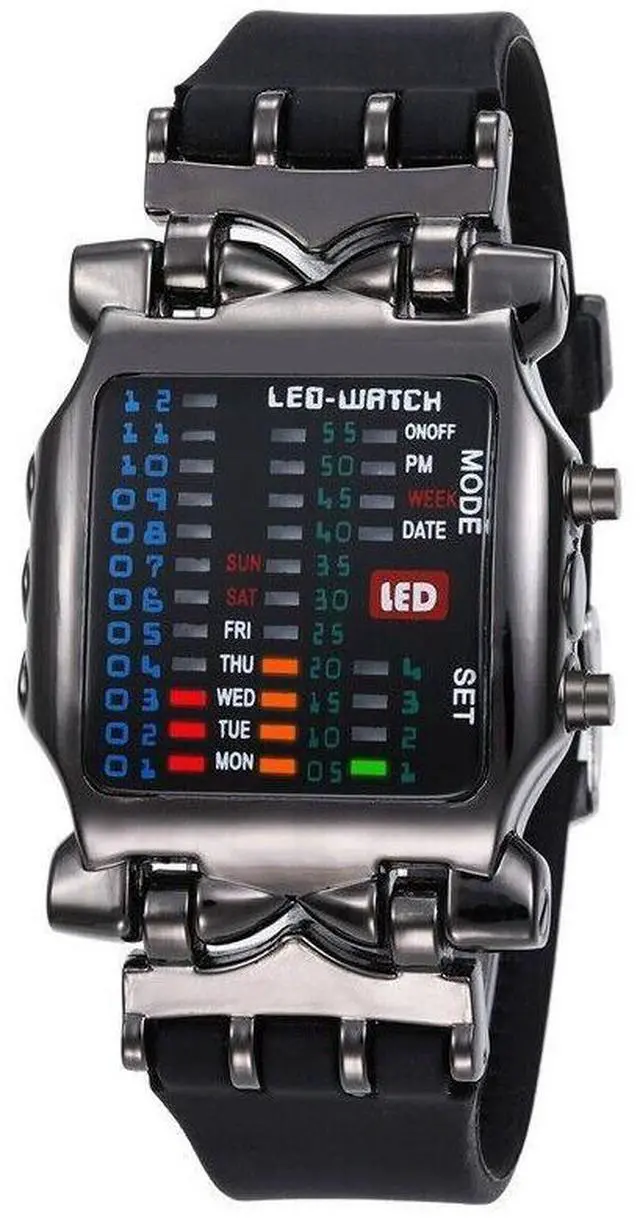 Main image of Luxury Men's Watch LED Sports Date Digital Bracelet Waterproof Quartz Wristwatch