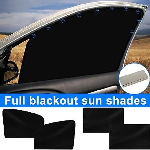 Alt view image 7 of 7 - 4X Magnetic Car Side Front Rear Window Sun Shade Cover Mesh Shield UV Protection