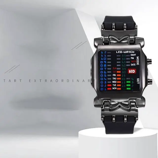 Alt view image 4 of 7 - Luxury Men's Watch LED Sports Date Digital Bracelet Waterproof Quartz Wristwatch