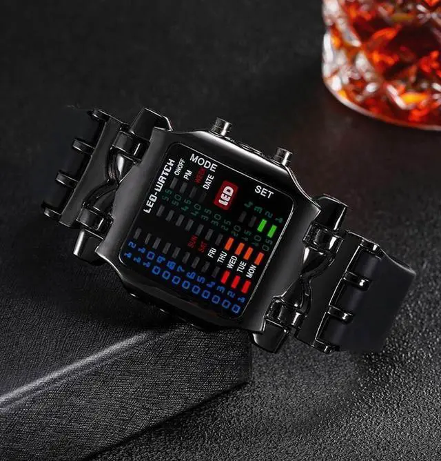 Alt view image 5 of 7 - Luxury Men's Watch LED Sports Date Digital Bracelet Waterproof Quartz Wristwatch