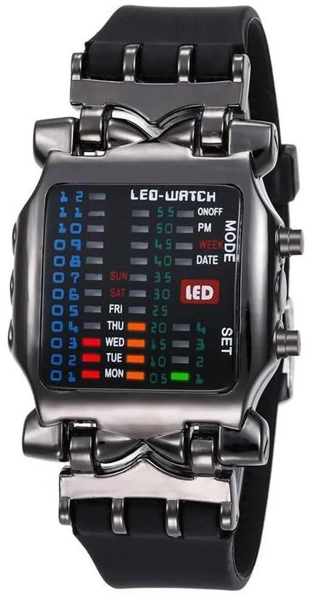 Alt view image 6 of 7 - Luxury Men's Watch LED Sports Date Digital Bracelet Waterproof Quartz Wristwatch