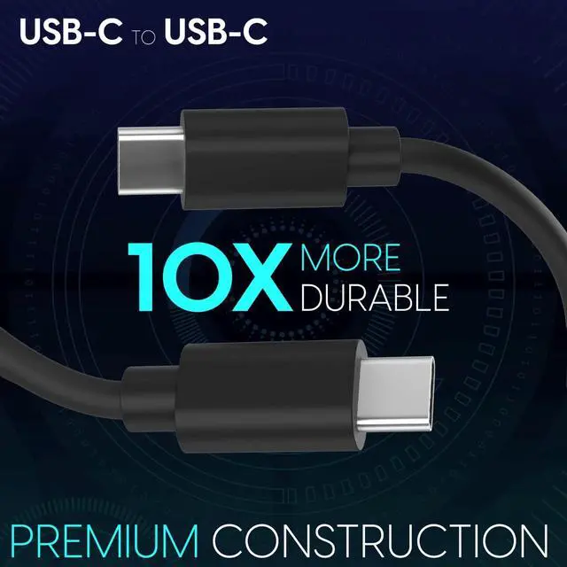Alt view image 3 of 7 - 3 Pack 6FT USB-C to USB-C Cable Fast Charge Type C Charging Cord Rapid Charger