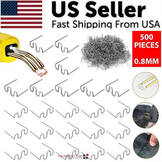 Alt view image 2 of 7 - 500PCS Hot Stapler Staples Repair Kit For Plastic Welder Gun Car Bumper Fender