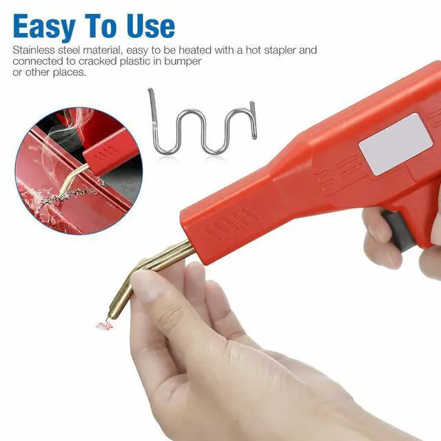 Alt view image 7 of 7 - 500PCS Hot Stapler Staples Repair Kit For Plastic Welder Gun Car Bumper Fender