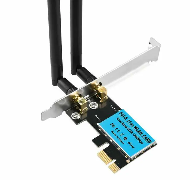 Alt view image 4 of 7 - WiFi 1200Mbps Desktop PCIe Adapter 2.4G/5G Dual Band AX210 802.11AX PCI-E Card