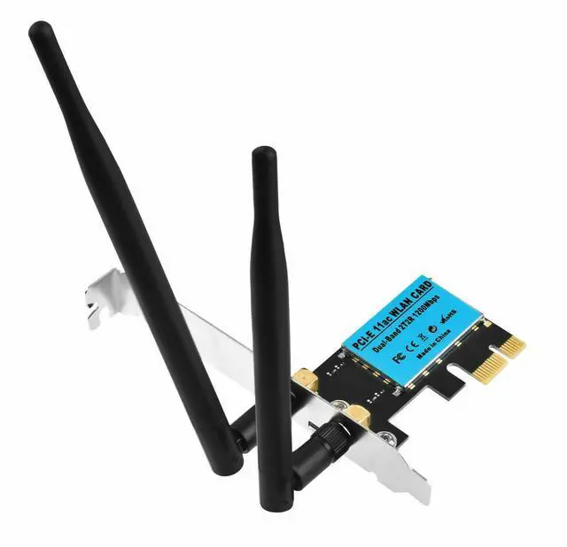 Alt view image 5 of 7 - WiFi 1200Mbps Desktop PCIe Adapter 2.4G/5G Dual Band AX210 802.11AX PCI-E Card