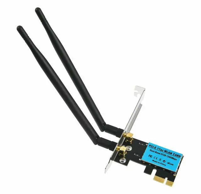 Alt view image 6 of 7 - WiFi 1200Mbps Desktop PCIe Adapter 2.4G/5G Dual Band AX210 802.11AX PCI-E Card