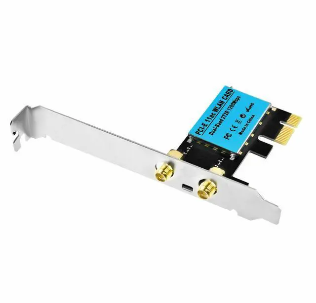 Alt view image 7 of 7 - WiFi 1200Mbps Desktop PCIe Adapter 2.4G/5G Dual Band AX210 802.11AX PCI-E Card
