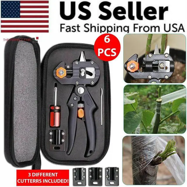 Alt view image 2 of 7 - Garden Tree Grafting Knife Pruning Pruner Shears Snip Scissors Cutting Tool Kit