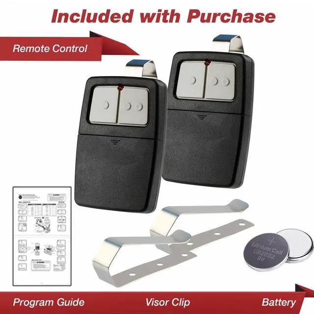 Alt view image 4 of 7 - 2 For Universal Clicker 375LM 375UT KLIK1U Garage Gate Door Opener Remote Dip