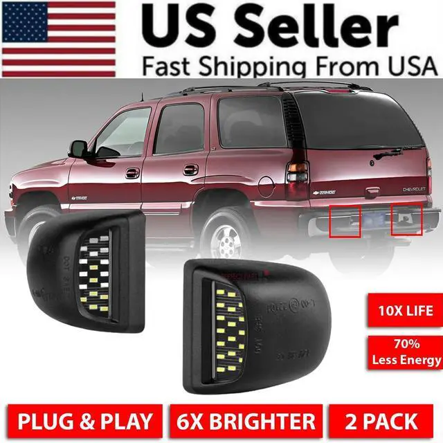 Alt view image 2 of 7 - For 00-06 Chevy Tahoe Suburban GMC Yukon XL LED License Plate Light Lamp Pair