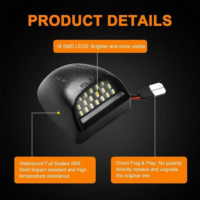 Alt view image 6 of 7 - For 00-06 Chevy Tahoe Suburban GMC Yukon XL LED License Plate Light Lamp Pair