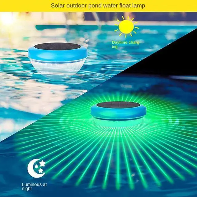 Alt view image 3 of 7 - Solar LED RGB Light Outdoor Garden Pond Swimming Pool Floating Waterproof Lamps