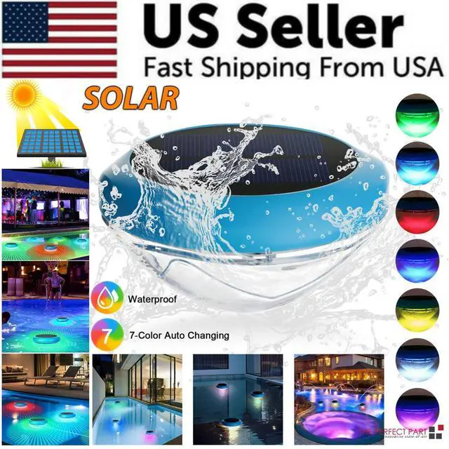 Alt view image 2 of 7 - Solar LED RGB Light Outdoor Garden Pond Swimming Pool Floating Waterproof Lamps