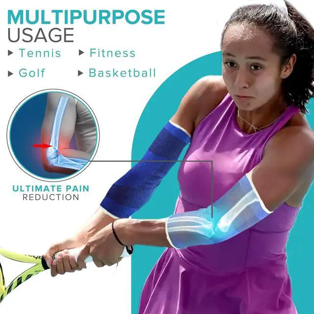 Alt view image 6 of 7 - Elbow Elastic Compression Sleeve Elbow Brace Tennis Arthritis Bursitis Relief