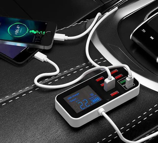 Alt view image 3 of 7 - Multi USB 8-Port Fast Desktop Hub Wall Charger Charging Station Quick Charge 3.0