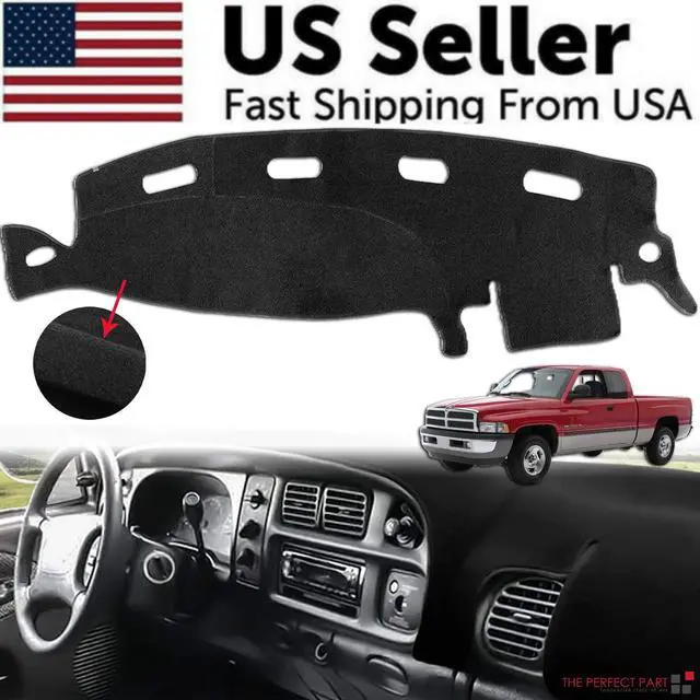 Alt view image 2 of 7 - Dashboard Mat Dash Cover Carpet For 1998-2001 Dodge Ram 1500 2500 3500 Dash-Mat