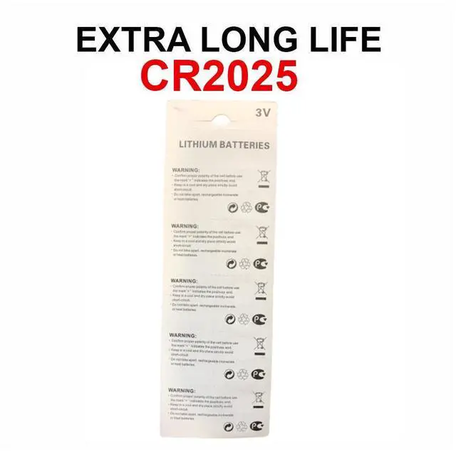 Alt view image 3 of 7 - 5 x Fresh CR 2025 CR2025 ECR2025 BR2025 LITHIUM COIN CELL Battery Exp 2029 NEW