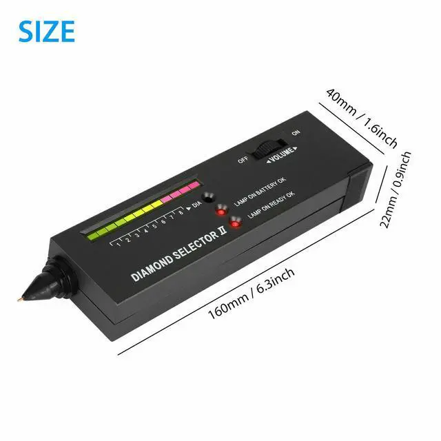 Alt view image 5 of 7 - Portable Diamond Tester Selector Illuminated Jewelry Gemstone Testing Tool Kit