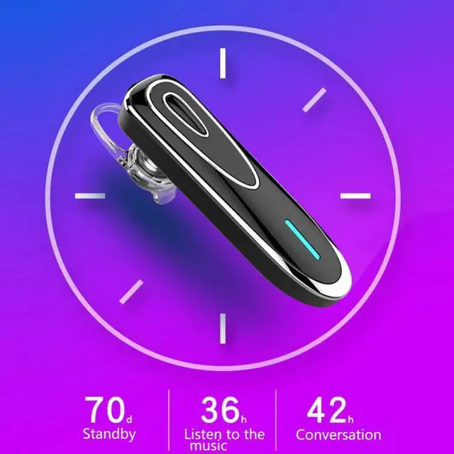 Alt view image 4 of 7 - Bluetooth 5.0 Earpiece Wireless Headset Noise Cancelling Earbuds Driving Trucker