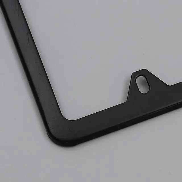 Alt view image 7 of 7 - 2x High Quality Stainless Steel Metal License Plate Frame Tag Cover Black New US