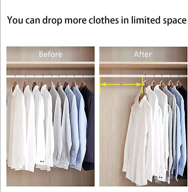 Alt view image 4 of 7 - 40 PCS Clothes Hanger Connector Hooks Closet Hangers Organizer Space Saving Clip