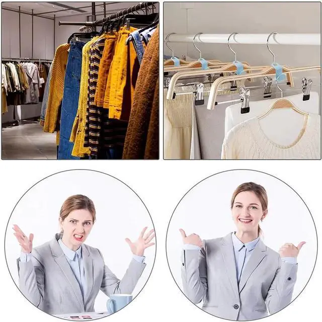Alt view image 7 of 7 - 40 PCS Clothes Hanger Connector Hooks Closet Hangers Organizer Space Saving Clip
