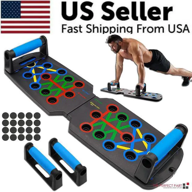 Alt view image 2 of 7 - 28 in 1 Push Up Rack Board System Fitness Workout Train Home Gym Exercise Stands
