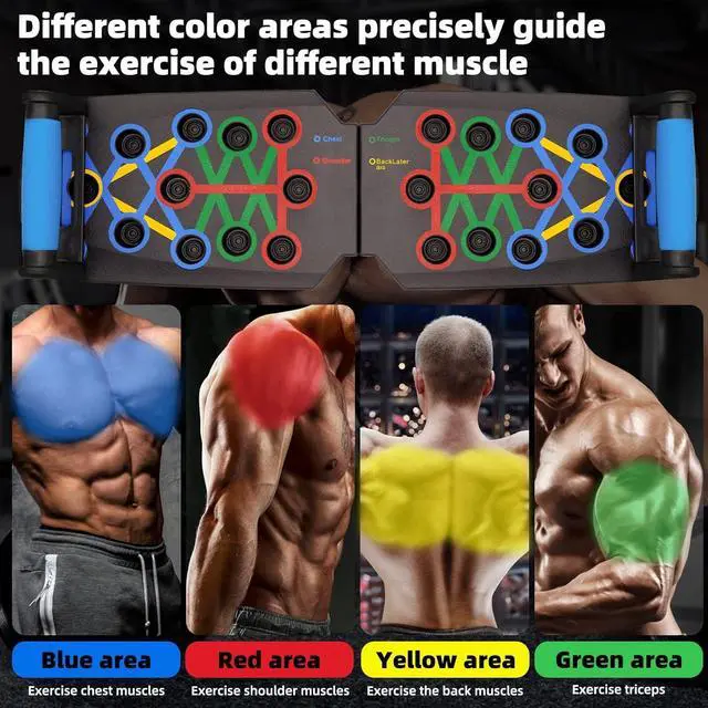 Alt view image 3 of 7 - 28 in 1 Push Up Rack Board System Fitness Workout Train Home Gym Exercise Stands