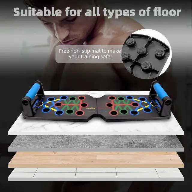 Alt view image 5 of 7 - 28 in 1 Push Up Rack Board System Fitness Workout Train Home Gym Exercise Stands