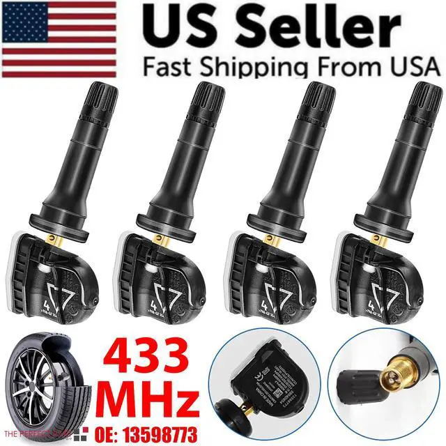Alt view image 2 of 7 - 4 PACK Tire Pressure Monitor Sensor For GM Buick Chevy GMC TPMS 433MHz 13598773