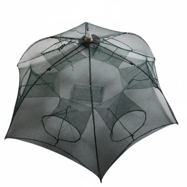 Main image of Fishing Bait Trap Crab Net Crawdad Shrimp Cast Dip Cage Fish Minnow Foldable NEW