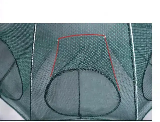 Alt view image 6 of 7 - Fishing Bait Trap Crab Net Crawdad Shrimp Cast Dip Cage Fish Minnow Foldable NEW