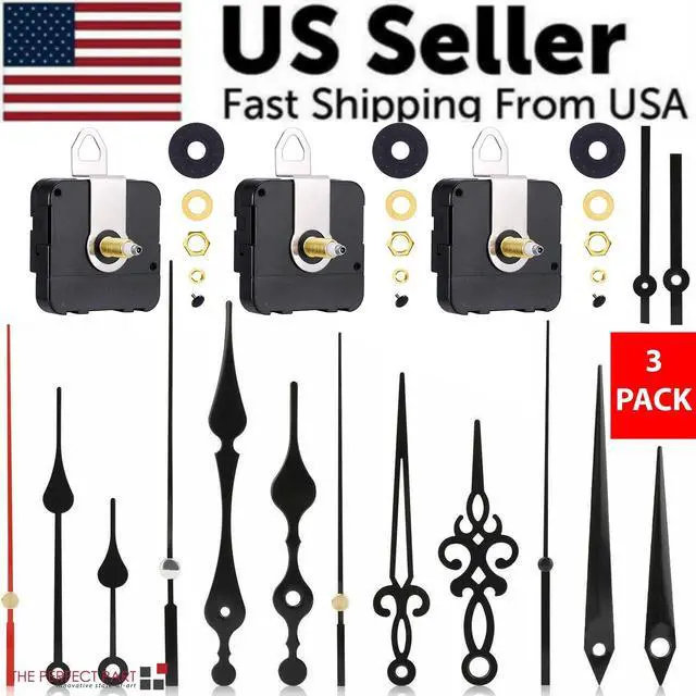Alt view image 2 of 7 - DIY Clock Movement Quartz Mechanism Wall Replacement Repair Tool Parts Hands Kit