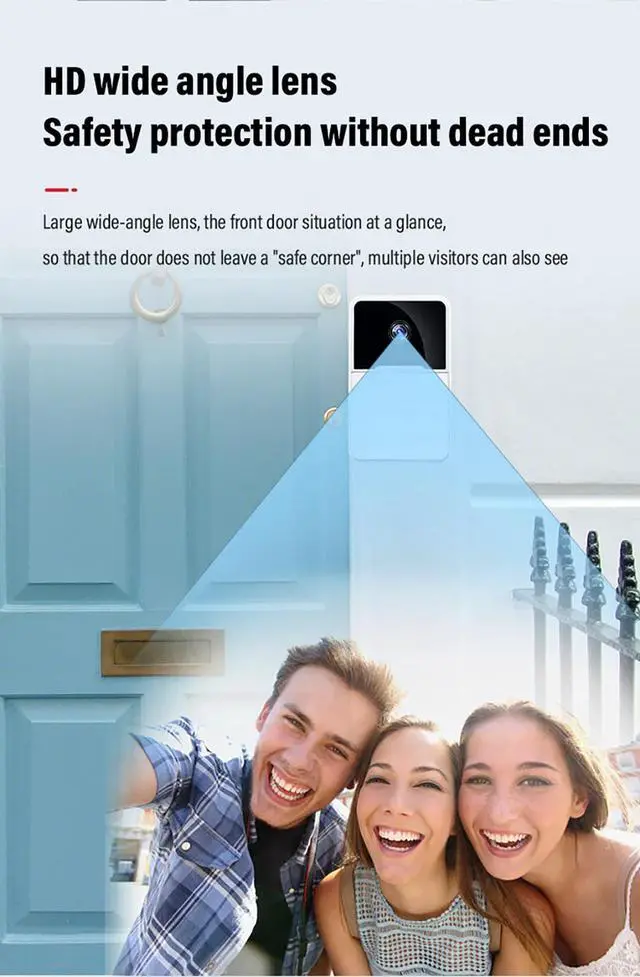 Alt view image 5 of 7 - Wireless Security WiFi Smart Doorbell Intercom Video Camera Bell Chime Door Ring
