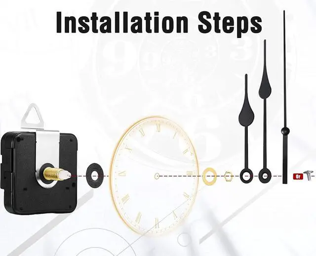 Alt view image 7 of 7 - DIY Clock Movement Quartz Mechanism Wall Replacement Repair Tool Parts Hands Kit