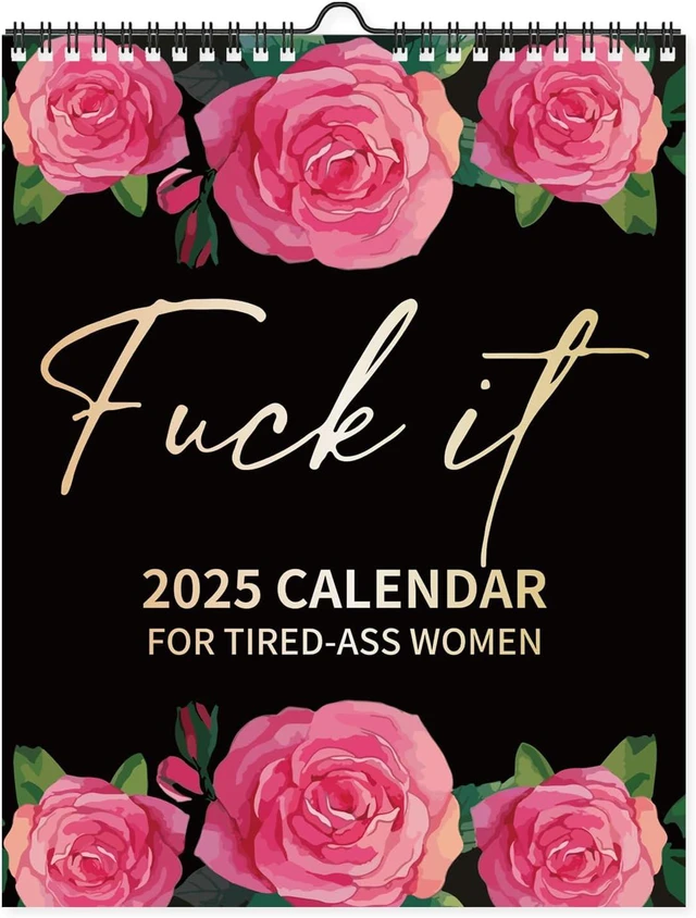 Alt view image 4 of 7 - 2025 Calendar For Tired-Ass Women Swear Word 12 Month Weekly Daily Wall Planner