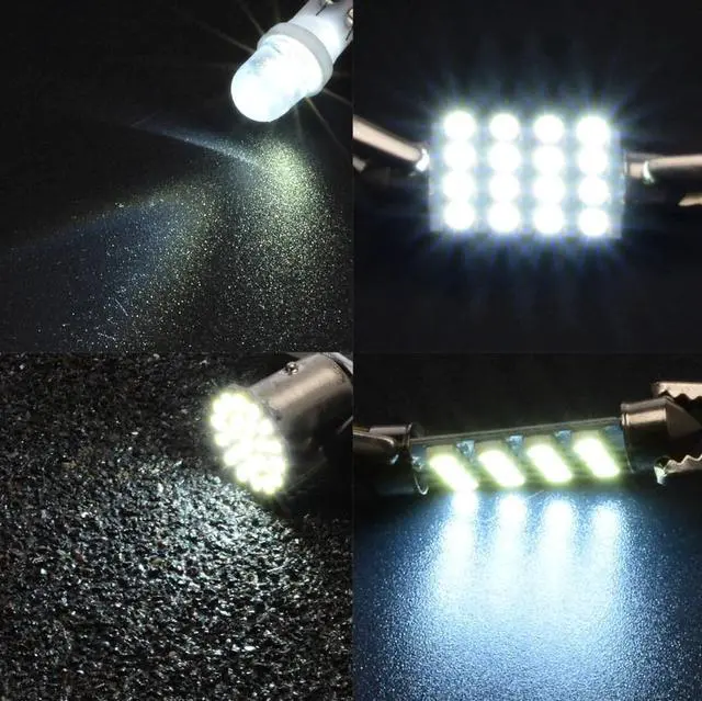 Alt view image 7 of 7 - 14Pcs T10 36mm LED Interior Car Accessories Kit Map Dome License Plate Lights