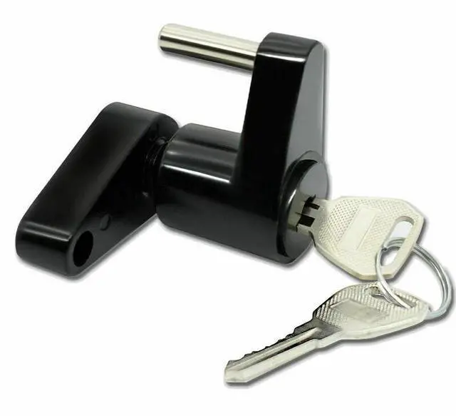 Alt view image 7 of 7 - Trailer Hitch Coupler Lock Dia 1/4" Span 3/4" For Tow Boat RV Truck Car + 2 Keys