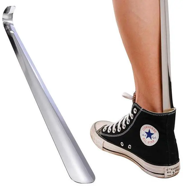 Alt view image 3 of 7 - 22in Extra Long Handle Shoe Horn Stainless Steel Metal Shoes Remover Shoehorn US