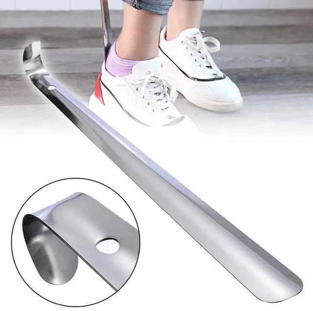 Alt view image 5 of 7 - 22in Extra Long Handle Shoe Horn Stainless Steel Metal Shoes Remover Shoehorn US