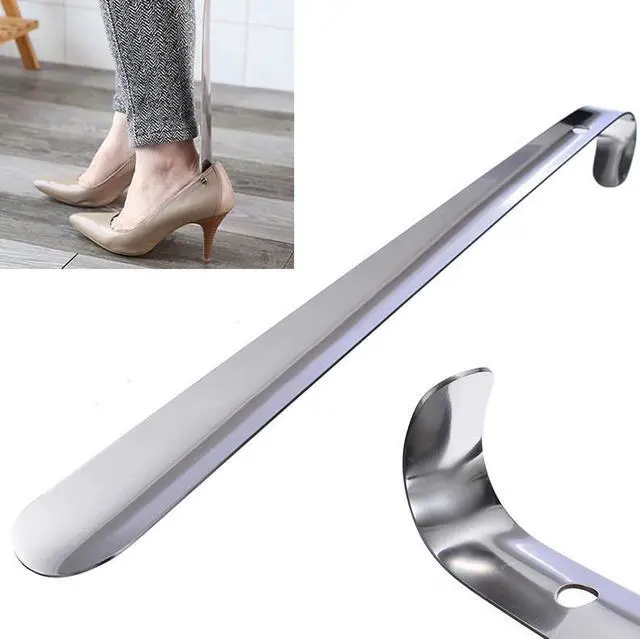 Alt view image 6 of 7 - 22in Extra Long Handle Shoe Horn Stainless Steel Metal Shoes Remover Shoehorn US
