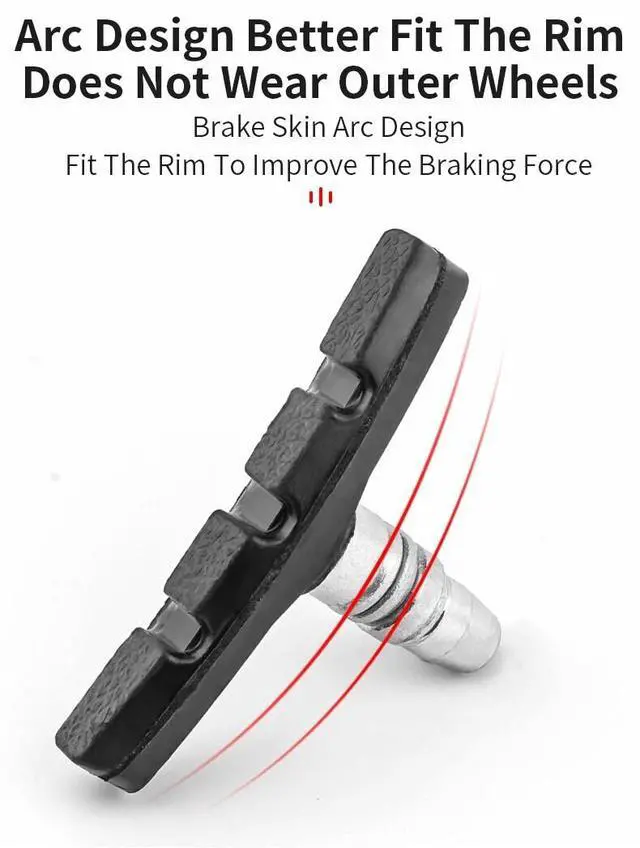 Alt view image 5 of 7 - 5 Pairs High Grade Cycling Bicycle Bike V Brake Pads 70mm Shoes Pads Black