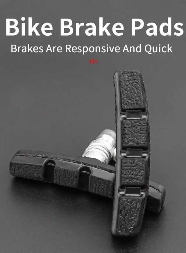 Alt view image 7 of 7 - 5 Pairs High Grade Cycling Bicycle Bike V Brake Pads 70mm Shoes Pads Black