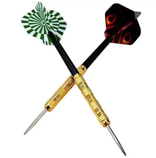 Alt view image 7 of 7 - 5 Sets (15Pcs) Steel Tip Professional Darts Set Darts Slim Barrel Dart Flights