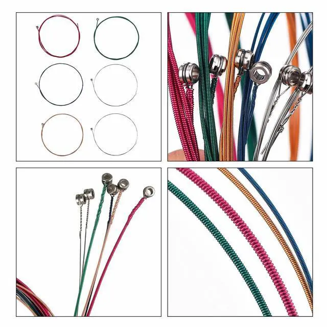 Alt view image 3 of 7 - 3 Sets of 6 Guitar Strings Replacement Steel String For Acoustic Guitar 1st-6th