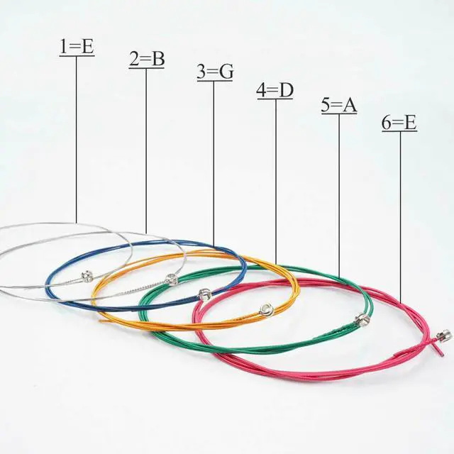 Alt view image 5 of 7 - 3 Sets of 6 Guitar Strings Replacement Steel String For Acoustic Guitar 1st-6th