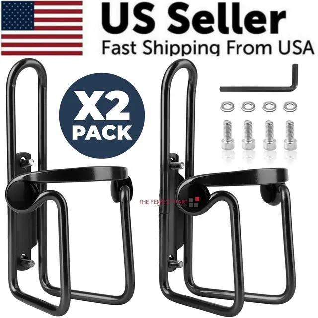 Alt view image 2 of 7 - 2 Packs Bike Water Bottle Cages Bicycle Lightweight Aluminum Alloy Bottle Holder