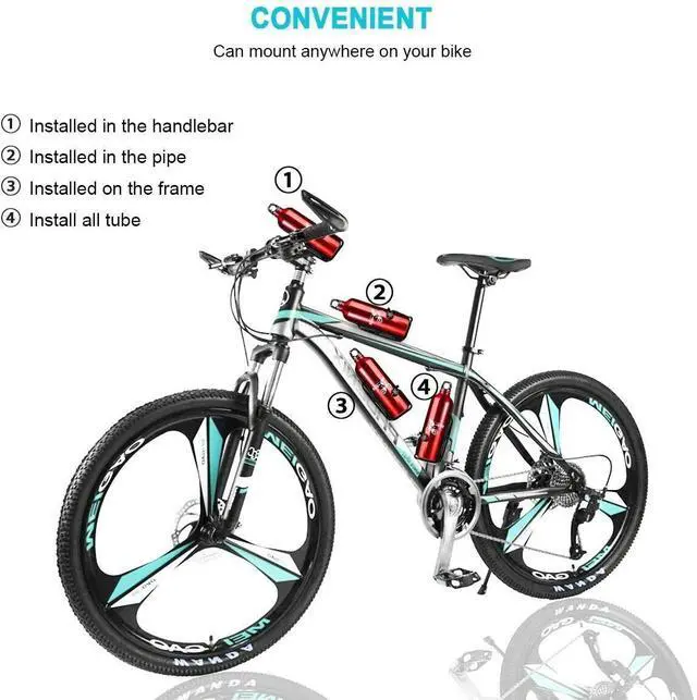 Alt view image 4 of 7 - 2 Packs Bike Water Bottle Cages Bicycle Lightweight Aluminum Alloy Bottle Holder