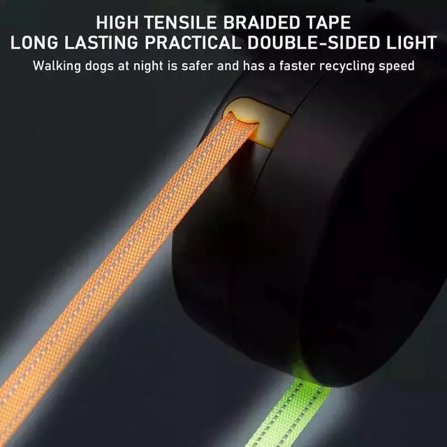 Alt view image 7 of 7 - Dual Pet Leash Retractable Reflective Lead 360 Swivel Double Dog Walking Leash